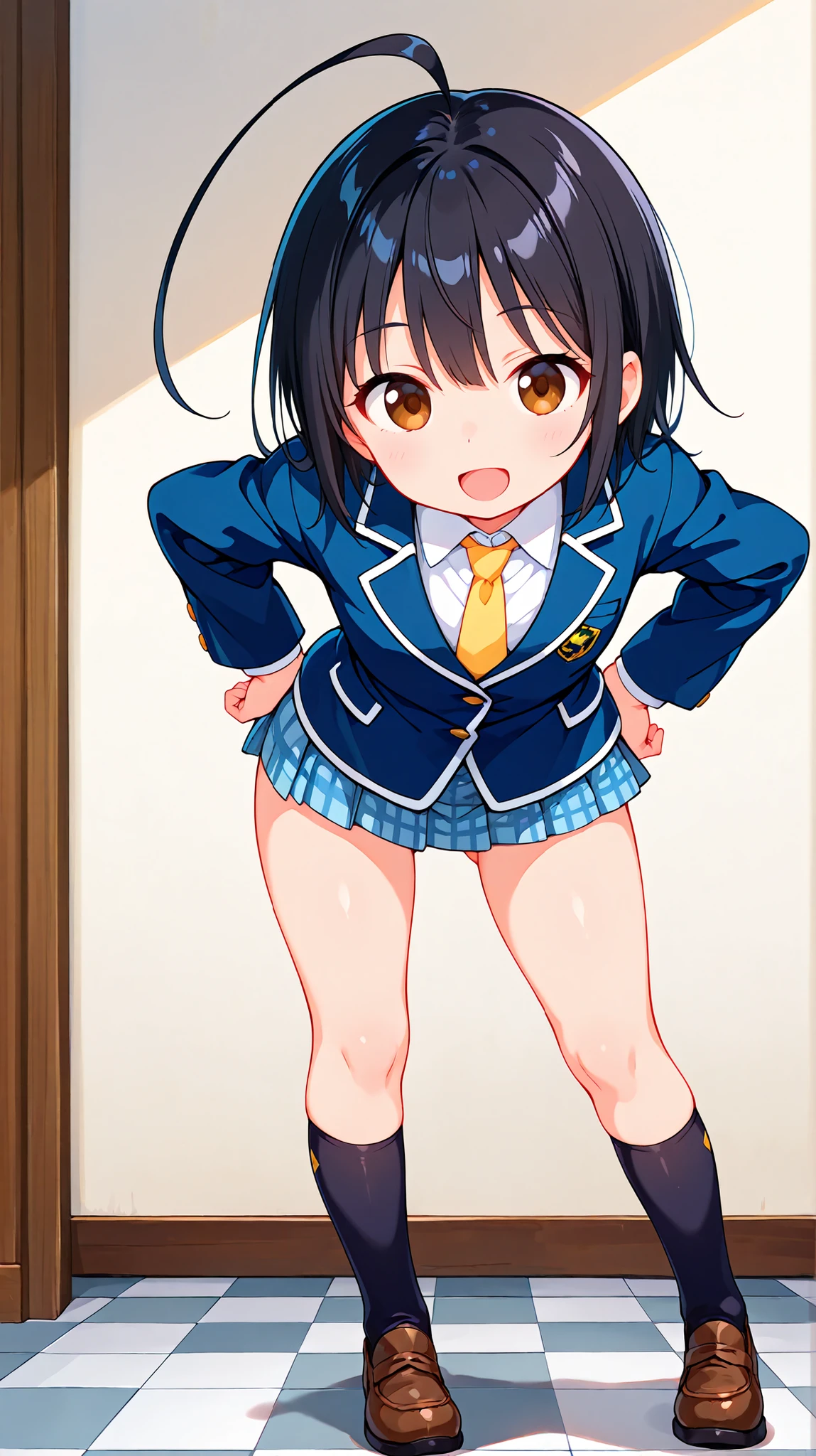 Highest quality, masterpiece, High resolution, ((Perfect hands, Perfect Legs, Perfect Anatomy)), One Girl, alone, whole body, blush, smile, I401KC, Brown Hair, Short ponytail, White shirt, Sleeveless, headgear, School Swimsuit, Sunburn, Sunburnlines, dark skin, Sailor shirt, Orange sailor collar, Completely naked, ,((nsfw))