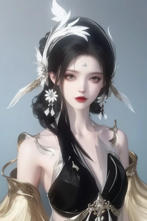 a close up of a woman in a black dress sitting on a couch, trending on cgstation, by Yang J, guweiz, artwork in the style of guweiz, ig model | artgerm, a beautiful fantasy empress, beautiful alluring anime woman, seductive anime girl, trending at cgstation, by Fan Qi, ruan jia and artgerm