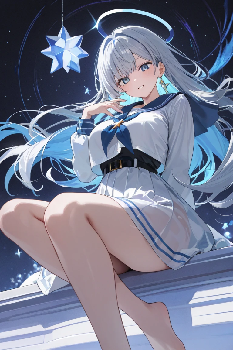 Superskirt,Wet panties,stocklings,Animate,Raised sexy,nedium breasts,long whitr hair,