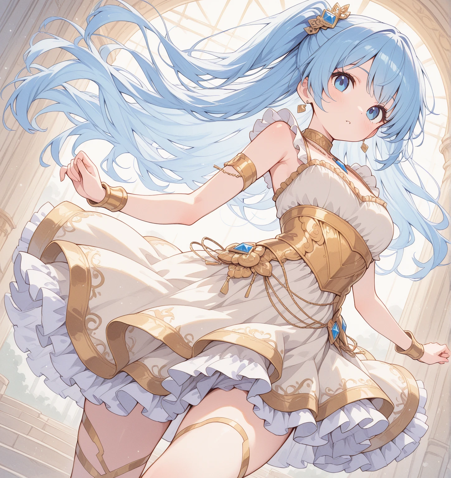 (extremely detailed CG unity 16k wallpaper:1.1), (Denoising strength: 1.45), (tmasterpiece:1.37), {extremely detailed 8k wallpaper}, {masterpiece}, {best quality}, {{{{{doll}}}}}, {{BJD}}, toy doll, Marionette, {ball joint}, {{{{lifeless}}}}, {{{inorganic}}}, {1girl}, beautiful detailed Glass eye, handled hair, gorgeous hair, expressionless, indifferent, hyperrealistic, gothic, Classical decoration, sit, zoom in on eyes, focus on eyes, {{silk thread}}, rococo style, god rays, sparkle, glowing light