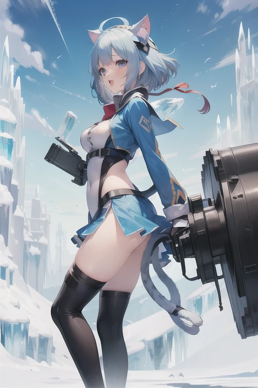 (photorealistic:1.3, highest quality:1.3,8Kmasterpiece, masterpiece:1.3,High resolution,muste piece:1.2),snow mountainに立つ1人の23歳の女性,(bondage ski wear:1.3,choker,boots), beautiful skin, (looking at the camera:1.2),angle(photo seen from the ground:1.3),(short hair:1.2,bright blue hair:1.5), (smile:1.1,blushing:1.3),Pause(足を広げた大胆なPause,ダイナミックPause:1.2),background(snow scene:1.5,snow mountain:1.3,Ski resort),(slender, abs:1.2),(Nipples visible through clothing),(genitals visible through clothing),(Butt visible through clothes),(young skinny gravure idol, sophisticated gravure idol),(detailed perfect face),normal hands:1.5,normal finger:1:5,normal feet:1.5,(cameltoe)