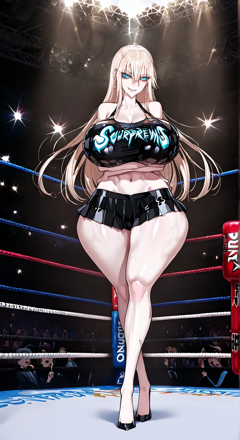full body photographed、(highly detailed:1.2) ,ultra-detailed,top-quality,hight resolution,Female professional wrestler wrestling shoes Knee pad elbow pad Professional Wrestling Ring three ring rope 2mature woman light brown hair Drooping eyes highleg simpleleotard skinny mature face doing wrestling fighting, suffering face:1.2,crying,wailing,wet body,Steam,rough breath,eyes closed,mouth open,pee