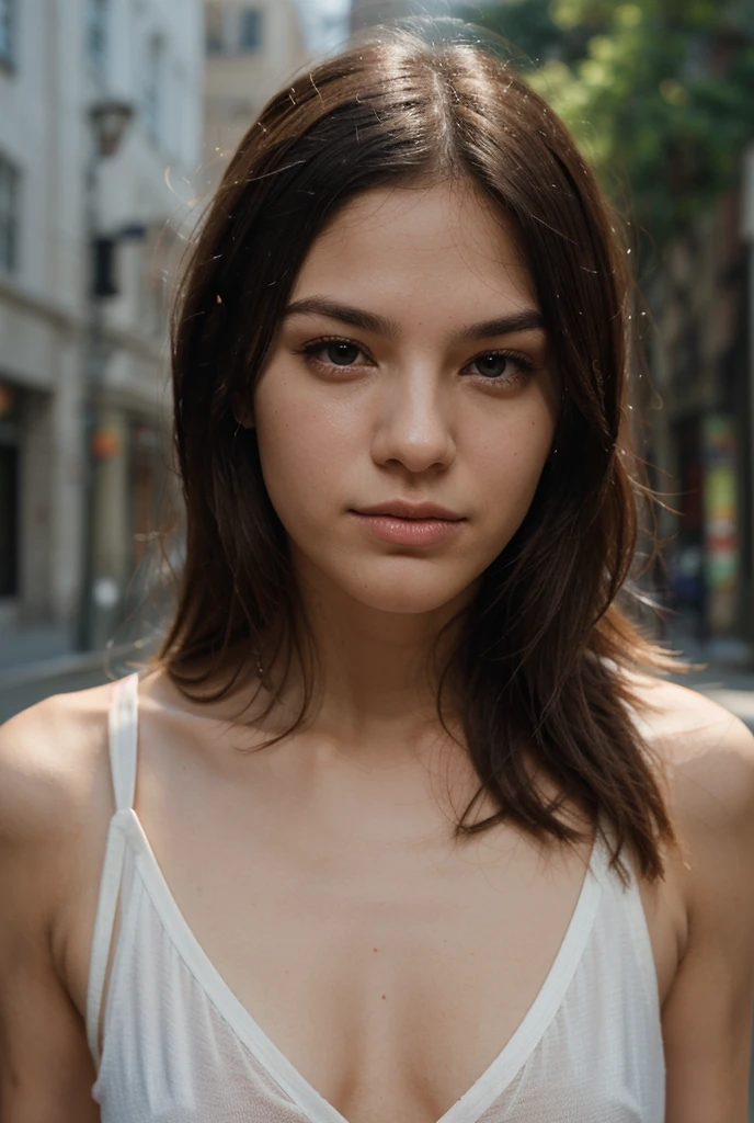 polaroid photo, night photo, 14 year old photo.oh beautiful woman, pale skin, bokeh,