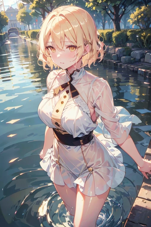 (masterpiece, best quality, ultra-detailed, highres), perfect face, sidelighting, lustrous skin, standing, upper body
(bloom), (shine), lighting, depth of field, sci-fi, outdoor, depth_of_field, cross, sea side, pier, breast curtain, high heels,
<lora:characterChisato_v10:0.6>, yellow hair, hair ornament, bangs,
(masterpiece, best quality, ultra-detailed, highres, absurdres), (sidelighting, lustrous skin, finely detailed beautiful eyes),
bloom, (shine), lighting, snow,