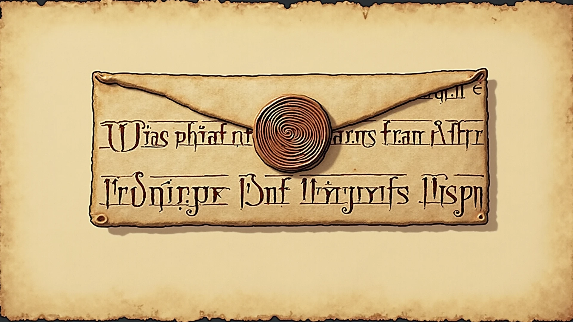 Create a scroll with an unknown alphabet.