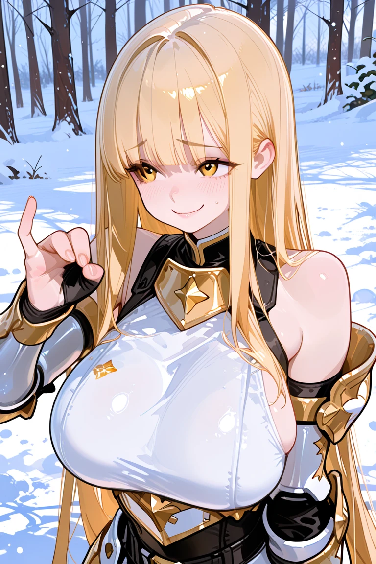 granblue, 1girl, blonde_hair, blue_eyes,, gradient_hair, hair_ornament,  long_hair,  multicolored_hair, twintails,, empty eyes ,large breasts, nipple, ,, Heavy snowfall area　frozen (Sweating profusely, Love juice, Wet Woman, female ejaculation) crying mountain Alone, crying, Naked,ancient castle, stone walls, turrets, drawbridge, overlooking a tranquil lake, Peeing, lactation, projectile lactation