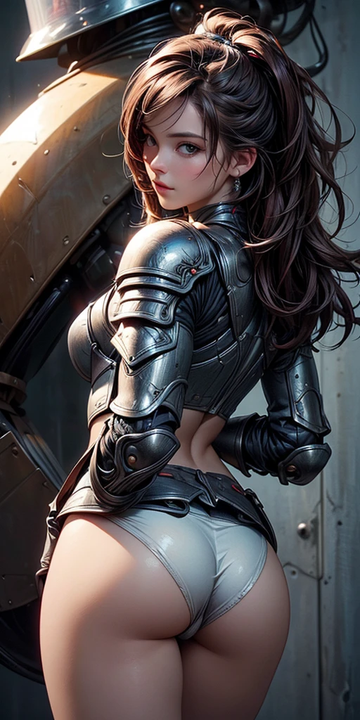 Ultra-high saturation (Gemini Armor) foto de corpo inteiro, (melhor qualidade,（1 cinta)，big tits, Usando armadura dourada brilhante，Armadura tipo bikini sexy，Exposto seu peito，Exposto a cintura，expondo coxas，Cool-pose， Armadura de Saint Seiya， hair messy，alto detalhe, estilo anime, Cinematic lighting, brilho, deus luz, Traching de raias, filmgrain, hiper HD, textura, super detalhamento, anatomia correta, A high resolution，Ultra-high saturation，alto contraste，Armadura de alto brilho，Pele lisa，serious expressions
