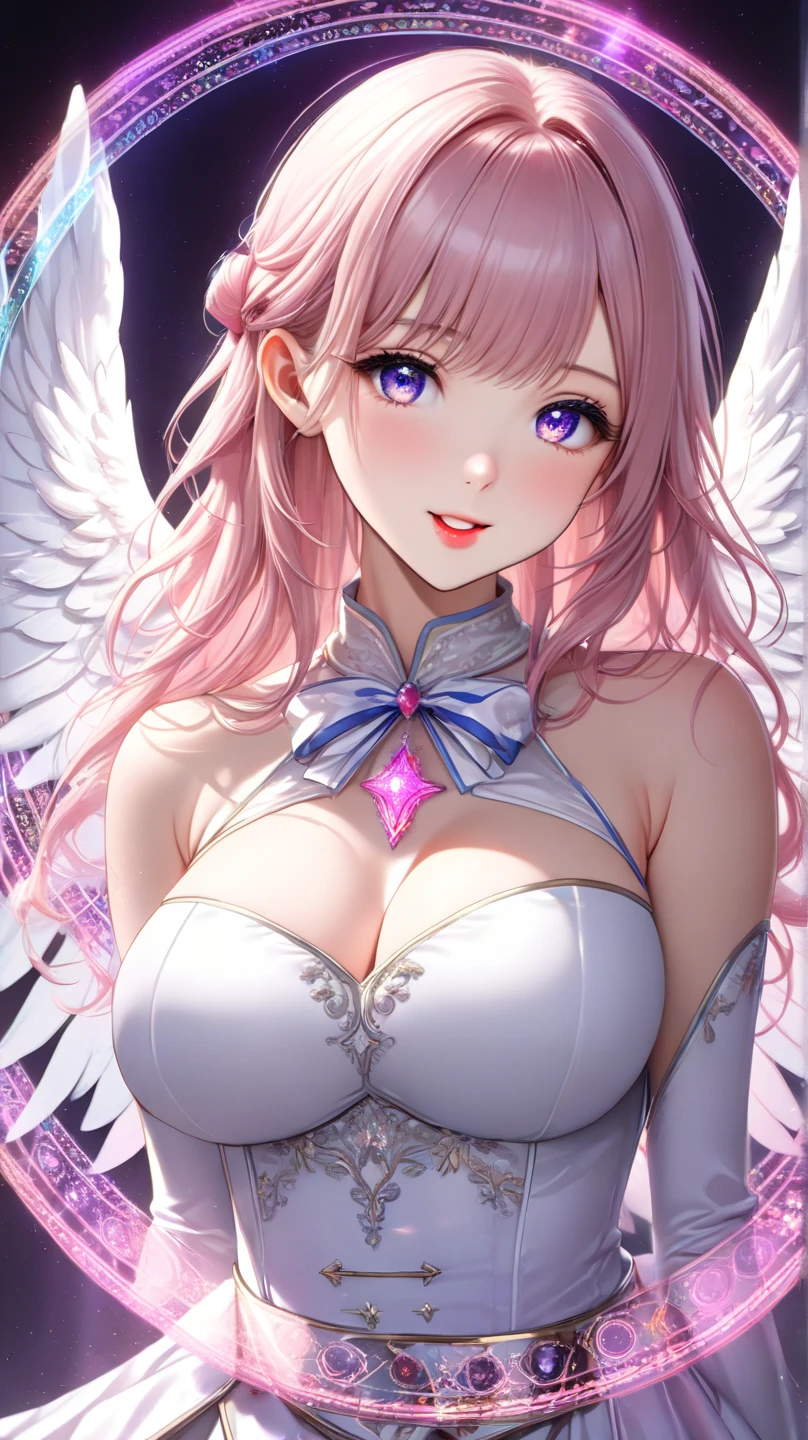 Ultra-high resolution, 8k,high quality,(Ultra-short stature,Gargari body,cowboy shot , ((no hat:1.3))),Slender,Cute hairstyle,(iridescent light,soft shadow,Anime Painting,thin line drawing),((((super enormous cartoon-like tits,magical girl outfit、Girl、)))),