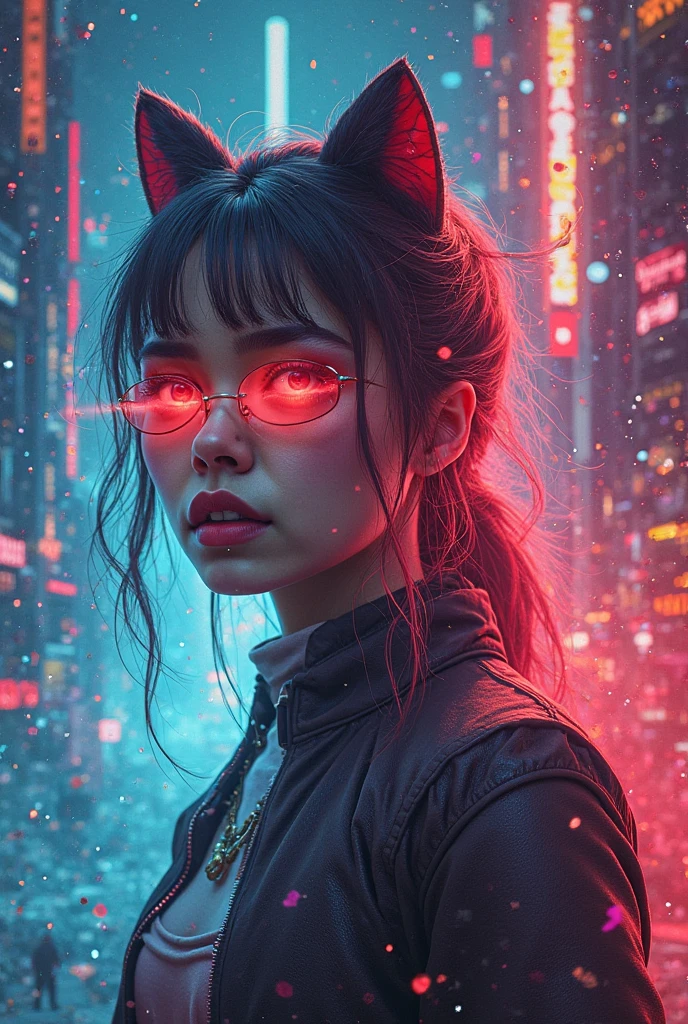 ((Highly detailed anime art)),Looking down on the big city from the rooftop,Angle from above,Cyberpunk City,Night view,Starry Sky,A woman wearing a leather jacket,Wolf Cut,sunglasses,tobacco ,Neon Light,Inner Color,((masterpiece, Highest quality, Highly detailed CG, unity 8k wallpaper )),(masterpiece, Highest quality, Highest quality, Official Art, beautiful),Very vivid,High-precision images,Ultra-high resolution,Great art,Poster Art,Impressive photos,Impressive art,beautiful顔,Perfect Face