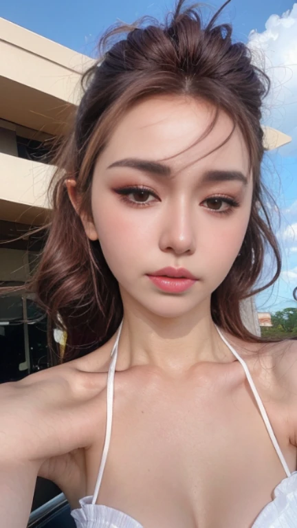 (1 girl, naked, swimming pool, wet body, wet hair, wavy hairstyle, detailed face, beautiful detailed eyes, beautiful detailed lips, extremely detailed eyes and face, long eyelashes, 8k, photorealistic, hyper detailed, masterpiece, cinematic lighting, dramatic lighting, vibrant colors, soft colors, realistic, photo-realistic, dynamic pose, sensual, elegant, serene, ethereal)