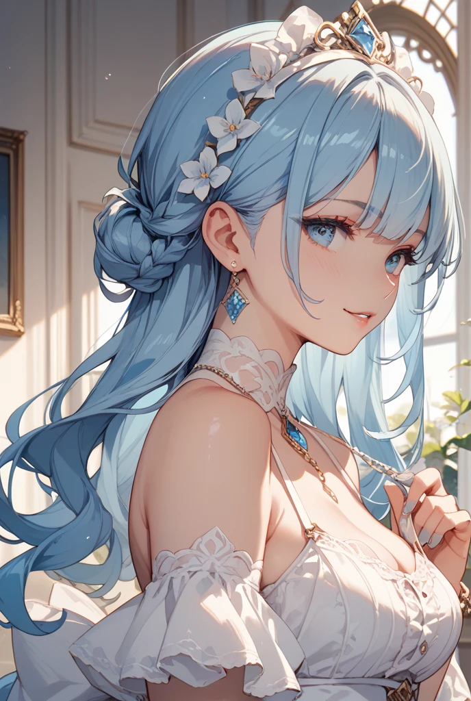 Girl. Smiling.