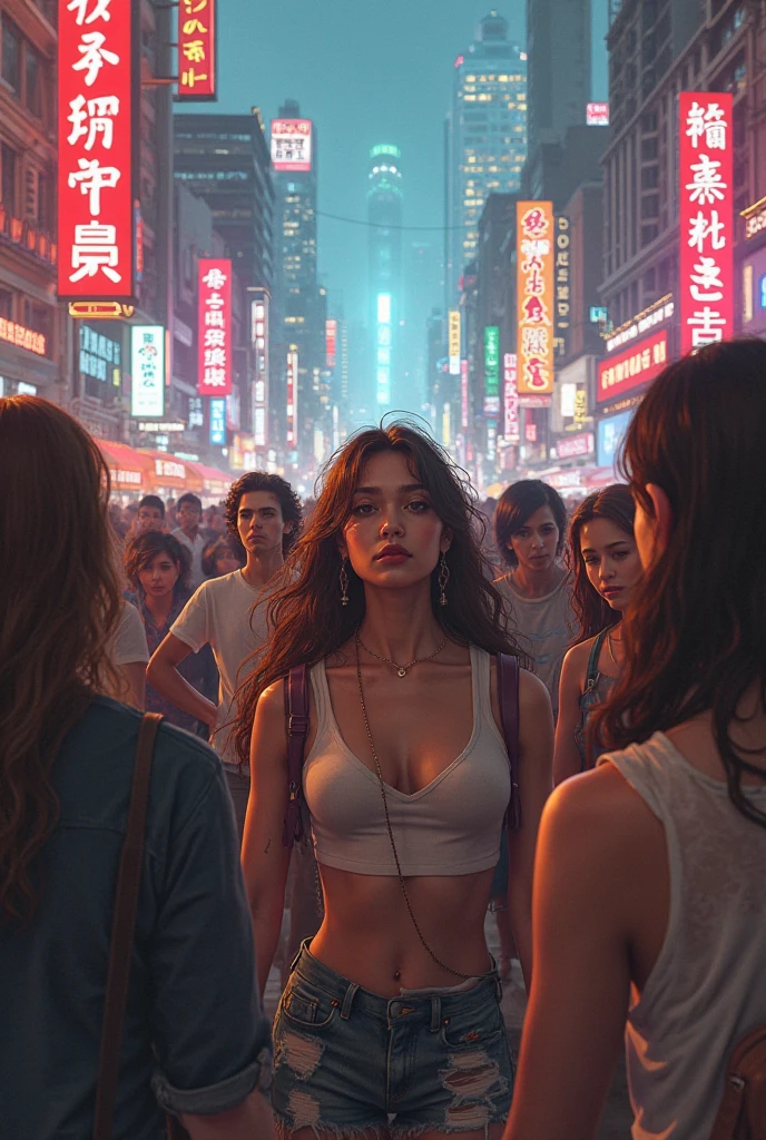 Local train, india, too crowded,chewing gutka, unhygenuc environment,one hot girl, bikini,cleavage, everyone staring at her,night time, romance