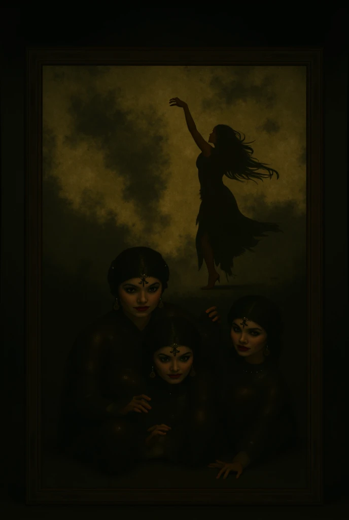 Anthropomorphic naked womans, modest and cute, showcasing sass, stands shyly, adorned in bright boots, big round eyes, pin-up art inspired by Nicola Samori, oil painting with mixed media textured backdrop, thin neck, full body within the composition, complex detailing, extremely contrasting, intricate patterns, backlighting creating an ethereal atmosphere, enhanced with fine ink rendering for sharp outlines and dry watercolor effects, digital