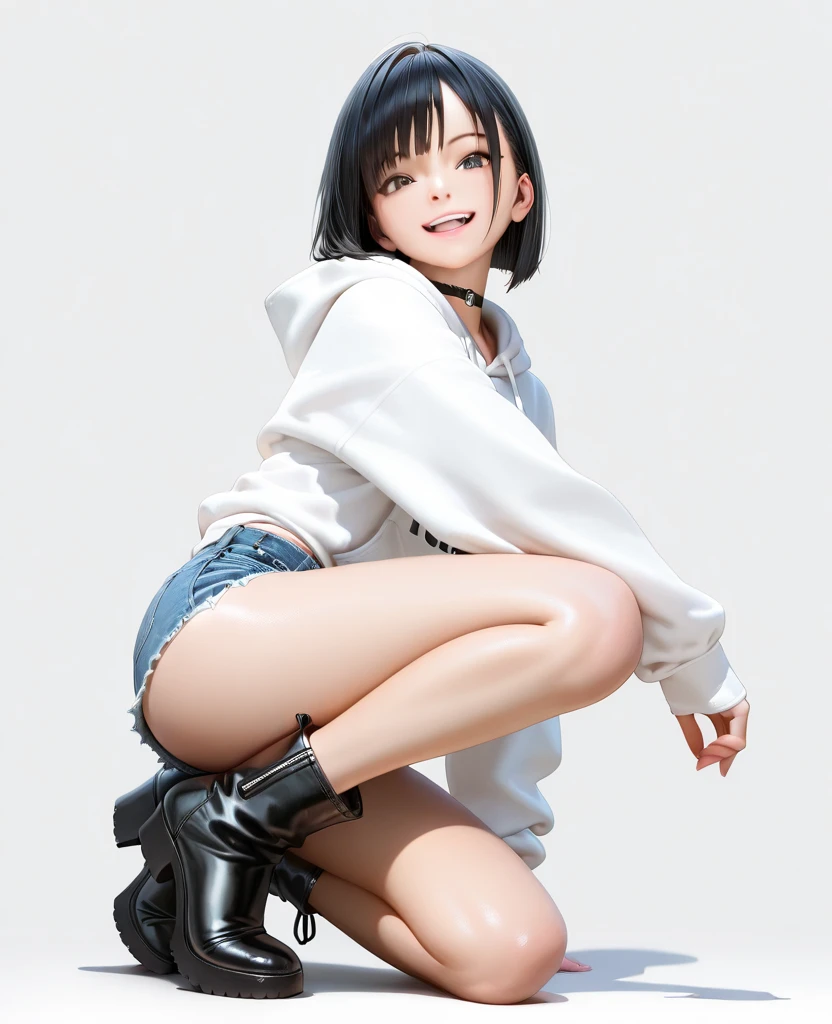 a beautiful young woman sitting on top of a bench, a picture, by Luis Miranda, instagram, 5 years old, hot petite teen girl, feet posing, dressed in leather jacket