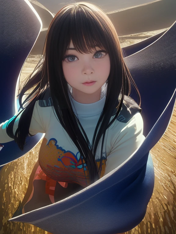 (Extremely detailed CG Unity 8k wallpaper, masterpiece, best quality, super detailed), (best lighting, best shadow, extremely delicate beauty), ((1girl)), beautiful and cute, (long black hair|long gray hair), fashionable gray sweater, black bangs, young and cute asian face, anime girl in real life