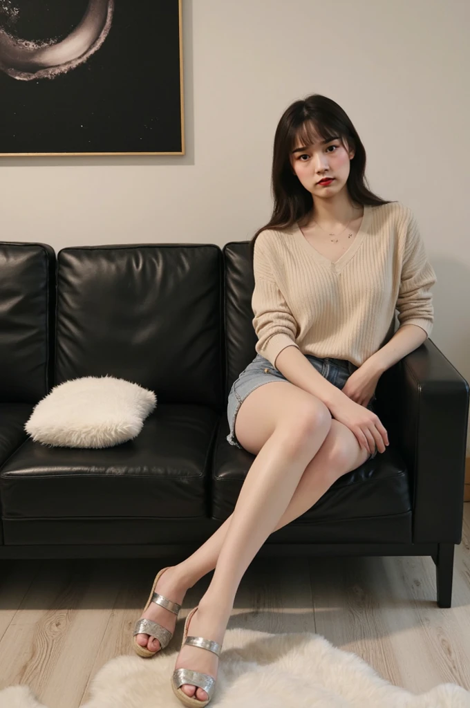 white short socks，without wearing shoes，best qualtiy，tmasterpiece，超高分辨率，（realisticlying：1.4），teens girl，Juvenile
