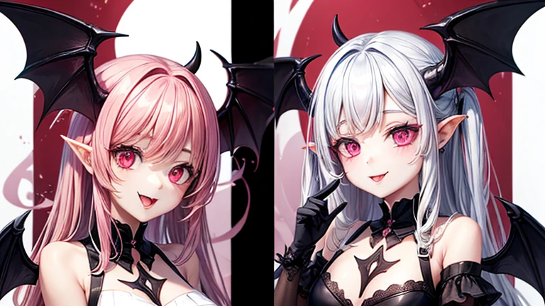masterpiece,best quality, 1girl,evil smile,long hair, white hair,devil's wings,red eyes,<lora:HeightRatioSlider_v2:-2>, <lora:3dSlider_v2:-1>