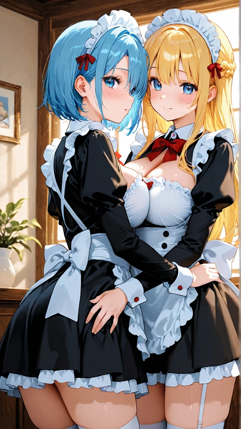 (man and woman kissing:1.6), (French kiss:1.6), (masterpiece, Best Quality, high resolution, nffsw, Perfect Pixel, depth of fields, 4K), , Perfect body, , (boy and girl:1.6), (2 human in picture:1.6) boy on top,  Eft_ReZero_Rem,  rem (re:zero), blue hair, , blue eyes, roswaal mansion maid uniform, short hair, maid, hair over one eye, hair ornament, breasts, detached sleeves, ribbon, x hair ornament, cleavage, hair ribbon, , maid headdress, anime coloring, pink ribbon, , parody, , neck ribbon, frills,  bangs, black ribbon, (large boob:1.4) , nsfw,(ecstasy:1.3) ,(slut:1.2),(vulgarity:1.3),(fucked silly:1.1),(steam:1.1),(wet:0.8),(trembling:0.8),(tears:0.7) ,(drooling:0.6),(sweat:0.8), wince,(orgasm:1.5), , (nipples:1.4), , ,,(hardcore,sex:1.4), , (boy fondle girl's breasts:1.6) , 