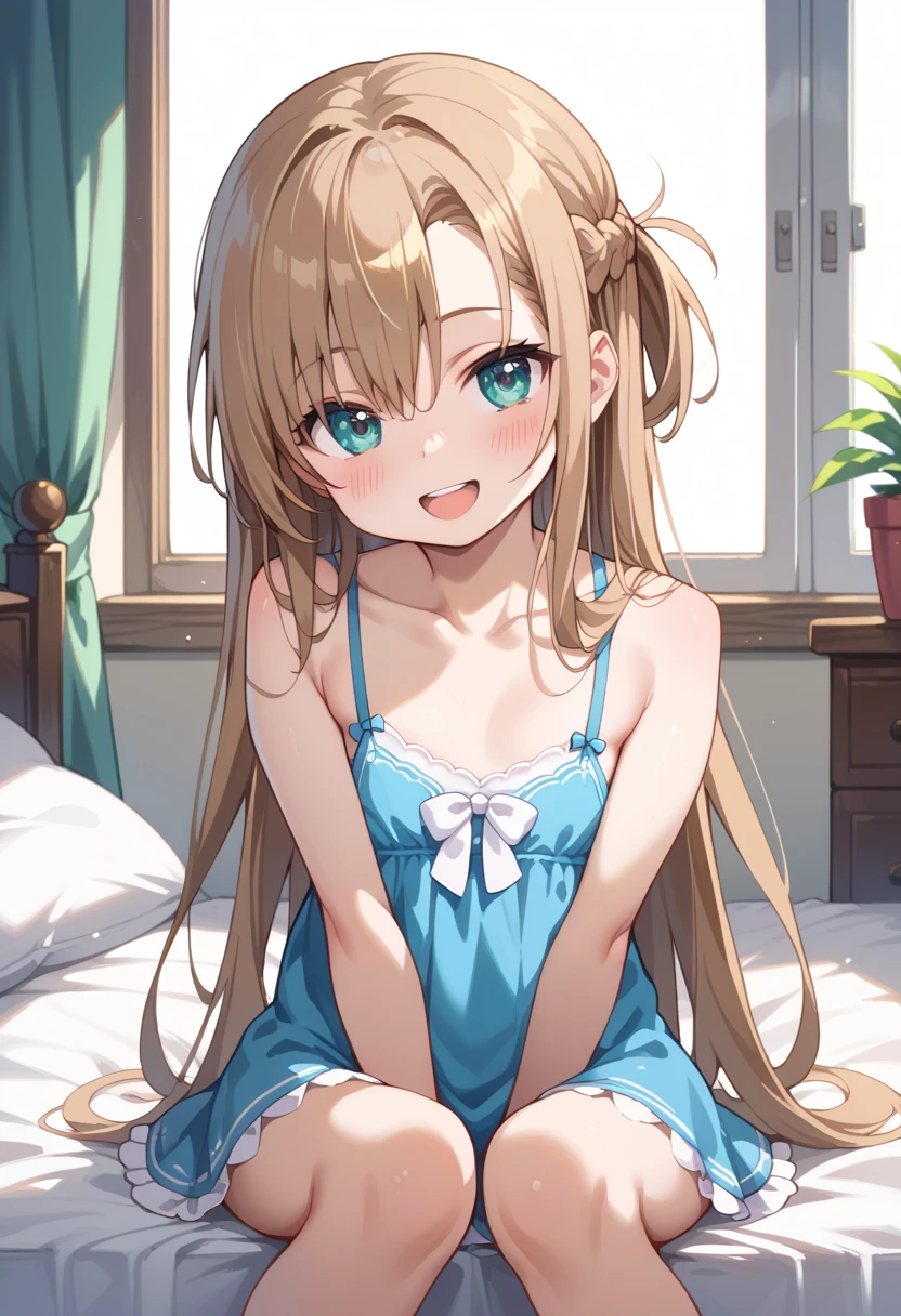 (masterpiece),(Highest quality),High resolution,(Very detailed),(Best illustrations),(White Room),(White background),(so beautiful),Perfect limbs,
(Kirino Takasaka), kirino kousaka, My Little Sister Can't Be This Cute, Blonde, Long Hair, Hair Clip, Green Eyes, bangs, Embarrassed,smile,A slight blush, alone, so beautiful少女, Big eyes, Tight waist, Beautiful Skin, Wet, Showing off, Pink underwear, Detailed panties, Detailed bra,Underwear with a small ribbon, Schoolgirl uniform, Short skirt,Panty shot, slightly open legs, Sexy pose, Front Angle,