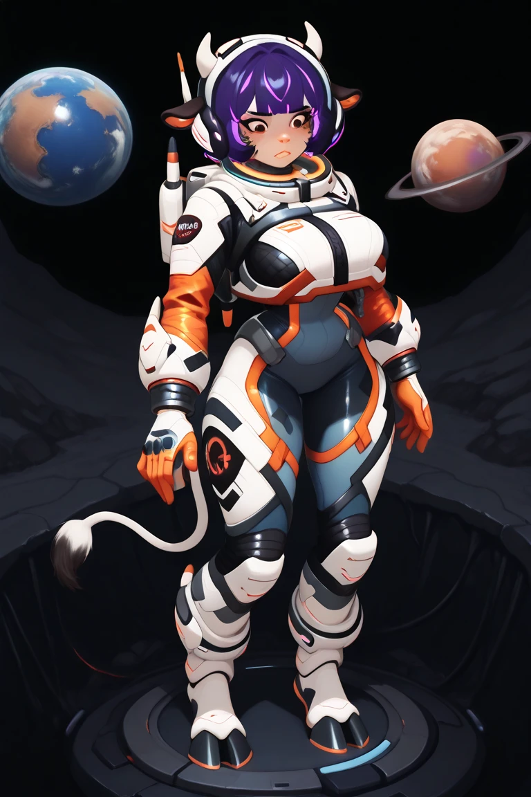 Alien femboy , shortstack,Orange body , wide Butt , Space helmet