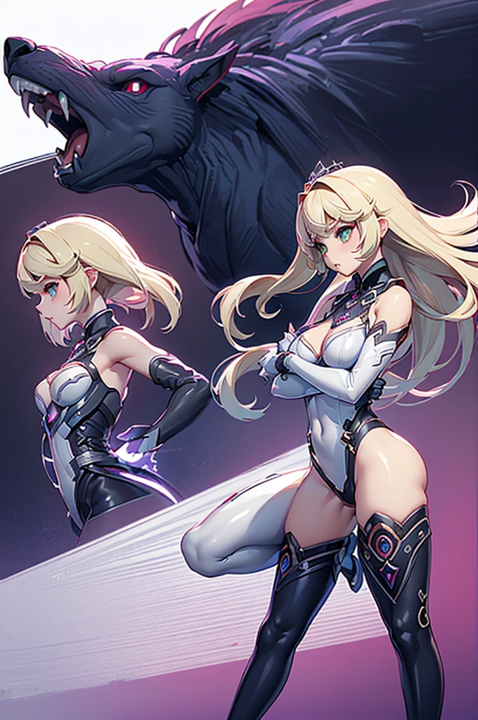 mini dragon, Alone, Ray Tracing, estilo 3d, 3DMM, (3 poses per photo), full body, (bodysuit branco),(dark dress), over all view,((3 poses per photo)), over all view, Hearts of the Kingdom style clothes,((3 poses in each photo)), over all view, Metroid, ((with futuristic sword)),ultra-realistic skin, ((huge cleavage on the breasts))