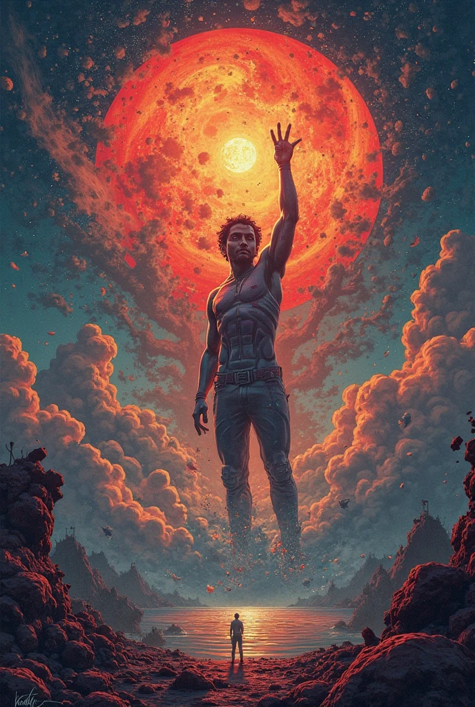 pixel art, 64 bit, fighting game style masterpiece, best quality, ultra realistic,32k,RAW photo, detail skin, 8k uhd, dslr, high quality, film grain, \nShort and messy hair, dynamic, vibrant, action-packed, detailed character design, reminiscent of fighting video games, black bloody veins growing and intertwining out of the darkness, oozing thick neon rainbow blood, veins growing and pumping blood, vascular networks growing, connecting, expanding, red veins everywhere, zdzislaw beksinski, (vibrant colors:1.1), (Repetition:1.1), (Cross-hatching:1.1), (Infrared:1.2), Rust, Hypercube, ultra detailed, intricate, oil on canvas, ((dry brush, ultra sharp)), (surrealism:1.1), (disturbing:1.1), beksinski style painting, sparks, lens flare, rim lighting, backlighting, RTX, Post Processing, satanic cross, man body, muscular, venom costume, (Pixel Art:1.5), highly detailed <lora:pixel_art_lora:1.0>