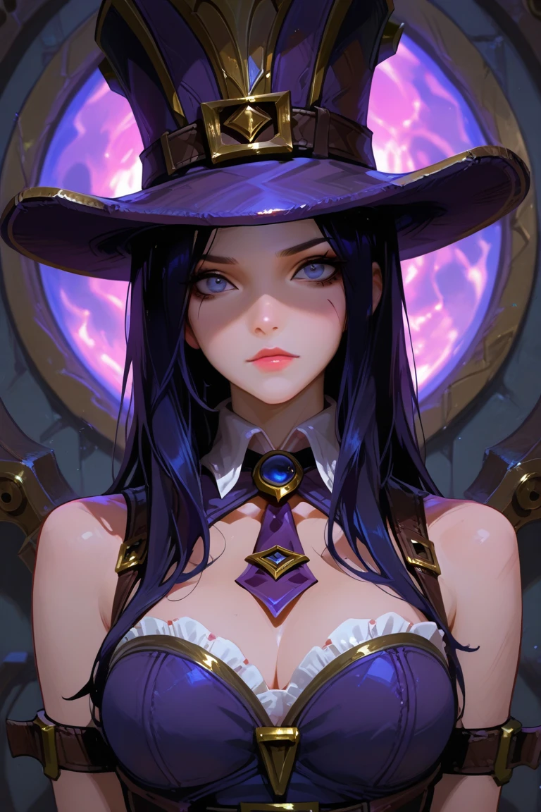a close up of a beautiful woman with black hair and blue eyes, pink eyeshades and lipstik in a black maincoulor and pink secondary witch costume, blazing inferno on background, fantasy art style, extremely detailed artgerm, artgerm detailed, style artgerm, pretty sorceress, rossdraws digital painting, artgerm style, ig model | artgerm, artgerm and rossdraws, witch girl, artgerm. anime illustration