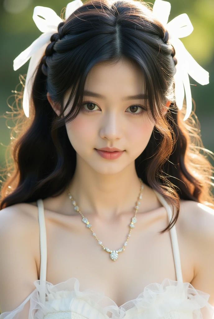 (Masterpiece:1.4), CG Unity 8k walpaper, ((Realistic: 1.2)), Ray Tracing, 64k, Beautiful 22 years girl, Asian realistic girl, Ultra Realistic, ultra HD, high detail,8K resolution,ultra high resolution, mature girl, cute girl,The ponytail, long Hair,earrings,necklace,Colorful clear eyes,smooth hair,clavicle,Exquisite and perfect with the most beautiful facial features and big eyes,Long eyelashes,Sweet eyes and lying silkworms,(Smile),field,dynamic angle,Ultimate picture quality,Standing in front of Lavender flowers field, ((Upper body shot)),((Off The Shoulder Luxury Appliques High Low Red Homecoming Dress)), 4 different Poses, ((pose: title your head to smile,put your hands naturally by your side,stand side ways))