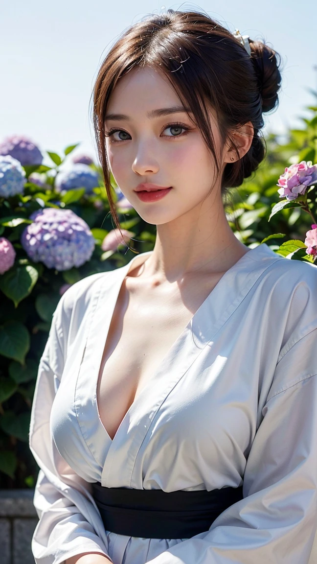 1girl, light color hair, updo hairstyles, elegant divine, doll-like cuteness, white hibiscus garden, (inadvertently snapshot, closer)divinity, hibiscus ornaments, intricate, solo focus, realistic, dynamic pose realistic, detailed and correct facial structure, attractive, cinematic lighting, unreal engine, trending on ArtStation, intricate details, masterpiece, best quality, by Irakli Nadar, Greg Rutkowski，(((best quality))),(((ultra detailed))),(((masterpiece)))