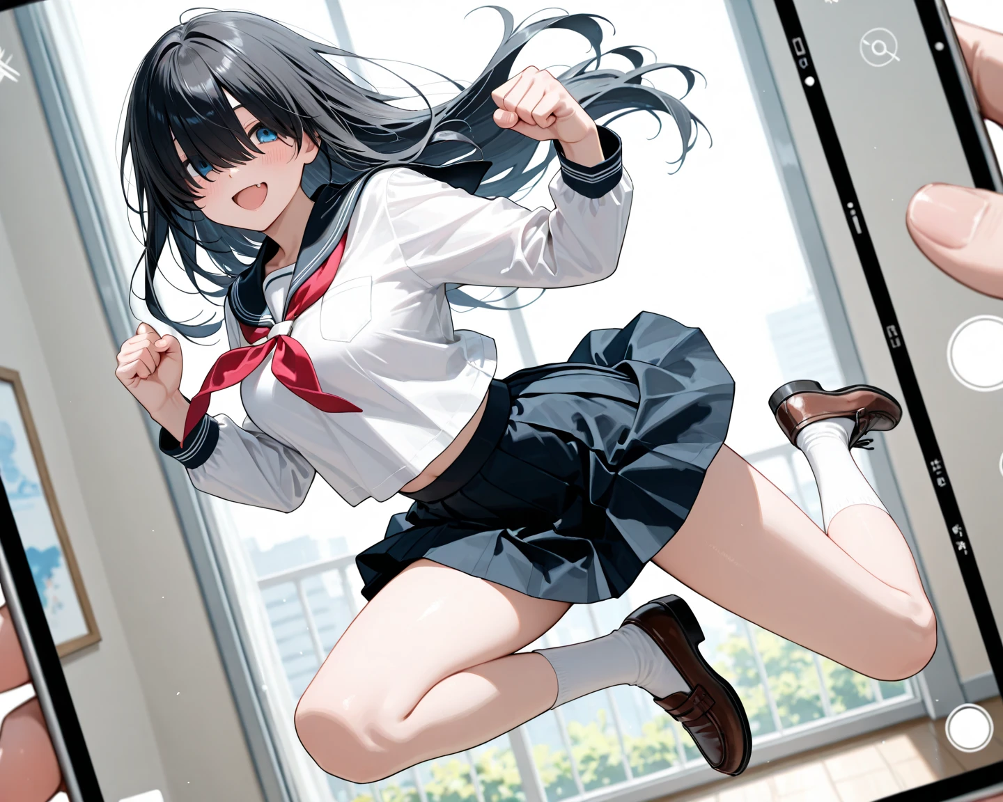 Beautiful and meticulous girl, Very detailedな目と顔, Beautiful fine details, Absurd, unbelievably ridiculous, Huge file sizes, Super detailed, High resolution, Very detailed,highest quality,masterpiece,Kemomimi,((Japanese high school girls uniform)),Awareness-raising,Very detailed,Hmph,Unified,8K Wallpaper,Great cleavage,Every detail,masterpiece,highest quality,Ticker Unity 8K Wall Binding,Light on the face,Cinema Lighting, One Girl, 16 years old,((No pants)),(((Dynamic Pose))),(Camel Toe),(Half Body),((pantyhose)),Running,
