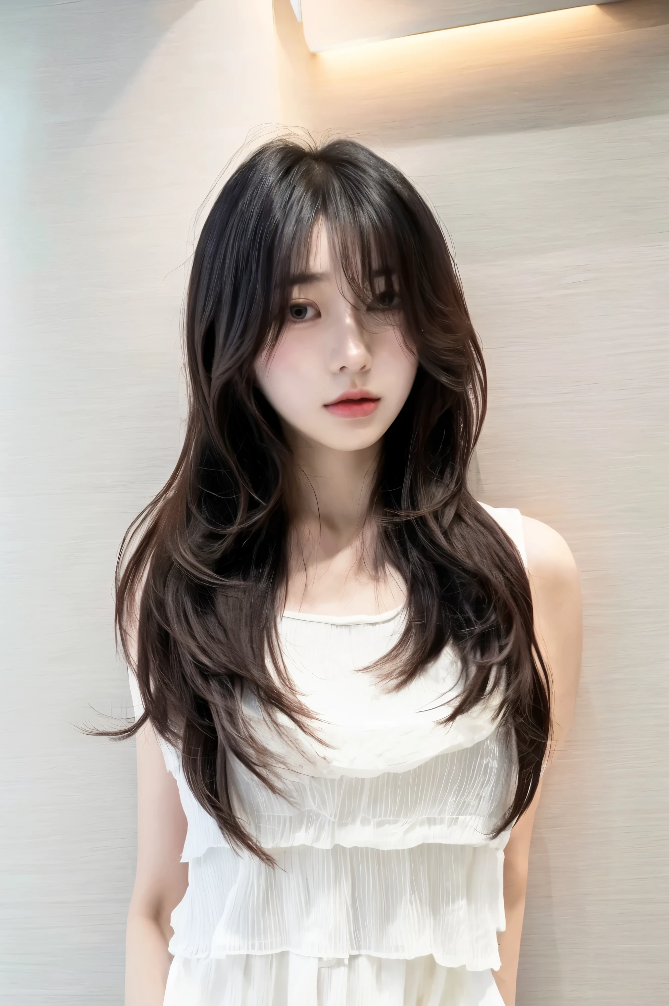 、Korean hair style, layered cut , layered-cut , layered cut, Layered perm