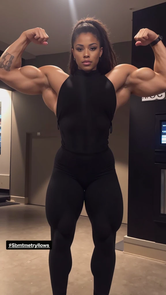 1girl, realistic, solo, rhea riplay, black tights, fishnet tights, full body, boots ,black color hair, short hair, muscle body, smiling, under view, back view, Sexy