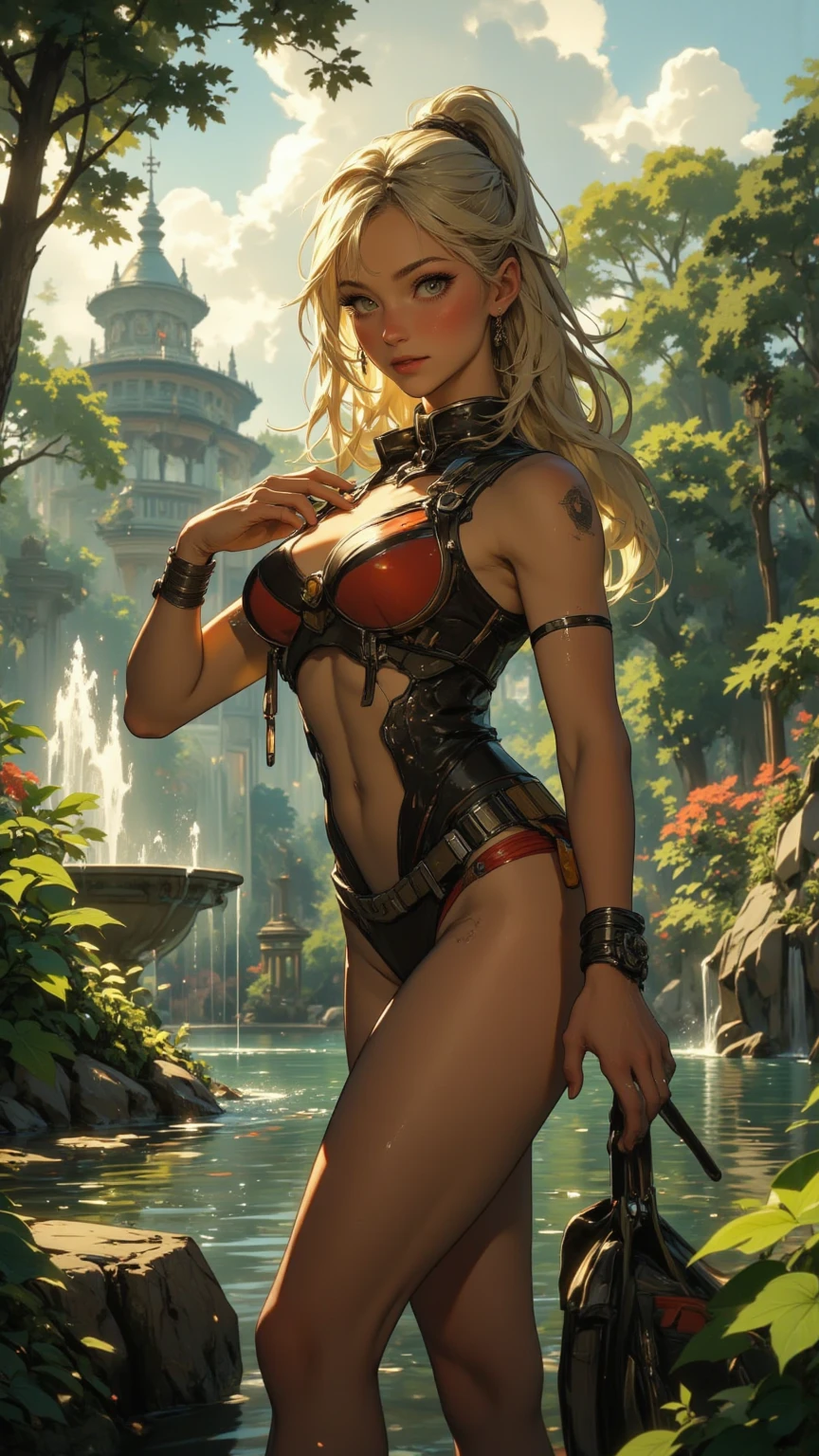 8k, (Female:1.5), Elegant and flexible (Athletic build:1.5), Emerald eyes (Vibrant:1.5), Brown hair (Affluent:1.5), Copper silk, Leaf-shaped decorations, UHD, HDR, Cinematic image , Intricate details, Ultra-realism, Dystopian palace, luxurious atmosphere, Ultra detailed, Stunning image, IMAX, cinematic, Award-winning photo, intricate, low aperture (F1.2), Dramatic lighting, Cinematic composition, professional, eroticism, embedded medieval castle on the mountain, night sky, full moon, dark storm clouds, lightning in the center, beautiful naked goddess, showing vagina, small breasts, sexy pose, sexy erotic body, full body, silver and gold bracelet, waterfall, lamp and lantern , cinematic lighting, photorealistic, 1 girl, 18 years old, (legs open), pink lips, bald pussy, well lit, beautiful and aesthetic: 1.2), (1 girl), extremely detailed, (fractal art: 1.3), colorful, more detailed, beautiful goddess, caucasian girl with shiny silver hair, full female body, wild waves, big waves, oriental mandala tattoos, transparent dresses, skin wet with water, stormy sky, red storm clouds, ancient temple floating in the sea , floating antique clock, lamp, lantern, beautiful girl with a slight smile, forest, flowers and roses, visible vagina, pink vagina, waterfall, tattoos of mandalas and flowers on the naked body, toes immersed in water, beautiful goddess looking at the pond water, front view, no panties, fantasy, world of The Lord of the Rings, magic, tattoos of mandalas and flowers on the naked body, front view, interior of the temple flooded with pond water, Greek column,three interlocking circles form a work of art, magical circles, girl within several circles, long hair merged in water, surreal magical dream, Image rich in details, Clear, painting oil painting, red lipstik , Dramatic lighting, extremely realistic, 8k, Crazy details, intricate, Bokeh, Taken with a 60mm lens, ISO 300, f/4, 1/200th, vivid colors, by Pino Daeni, Vincent Van Gogh, Luis Royo, Frank Frazetta