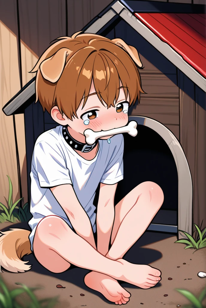 (1man:1.8),group,4girl, (crawl on all fours:1.3),short ponytails,beautiful girl,,,highschool student,akb48,nogizaka46,small breasts,skinny, brown hair,standing,(The woman is completely naked:1.7),fullnude,pussy,cry,tears,(collar:1.2),(restrained:1.2),(shackles:1.4),bdsm,public indecency,road in residential area,road,,Buildings outside,collar, (leash:1.4),(fullbody:1.3),A man takes a naked woman for a walk,The man holds a leash in his hand that connects to the woman's collar,man is 30 years old,
man is dog trainer,A man is training a woman,from side,penis,