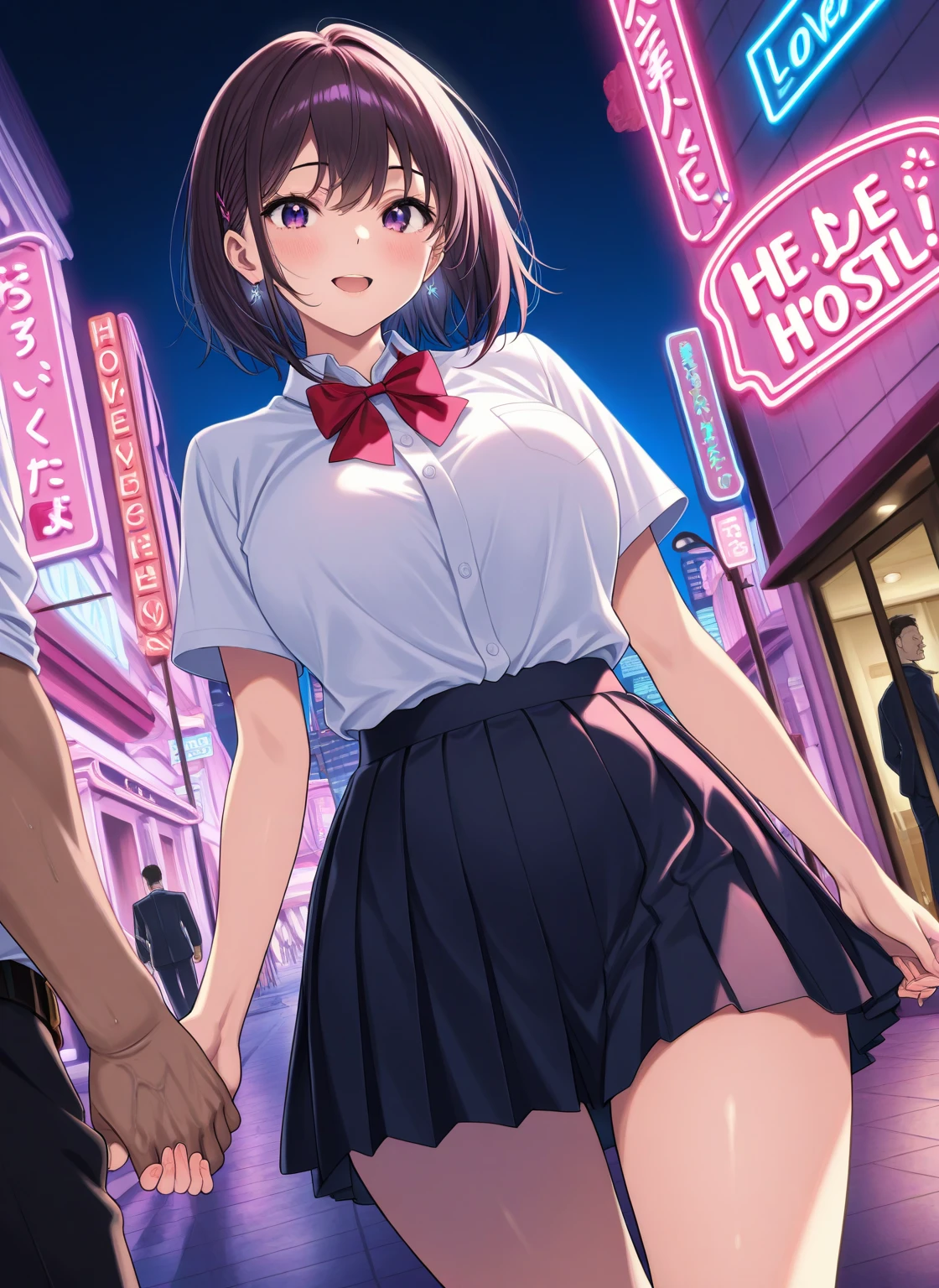 {Highest quality], [Super beautiful], [Ultra fine], [Best illustration], NSFW,Brown Hair,Clear,bangs,hime cut,girl, Punishment,Slender women,Adult women,Nude,A woman wearing plain black pumps,Bare feet and pumps,Breast shaking,Night Park,Voyeur,(1 male),Chin,sex,,Man and woman having sex,creampie,A man stands behind a woman,Leaning forward,Sperm dripping,Large,A lot of sperm on the ground, exposed,激しいsex,rape, Troubled eyebrows,smile,Embarrassed,Drooling,be patient,vagina,Man pulling woman&#39;s hand,From the back,From below