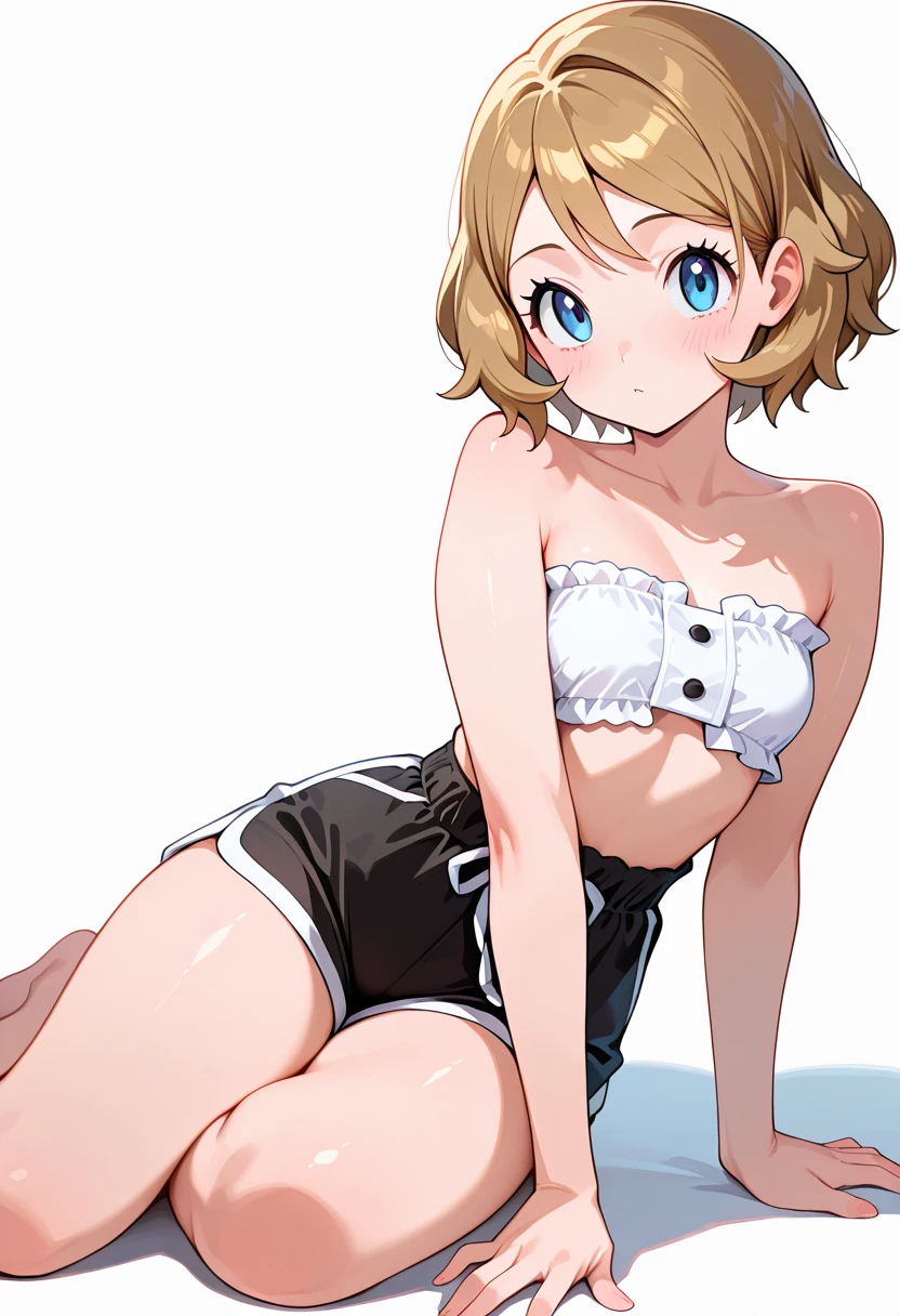 (Low Saturation:1.5),anime,1girl,pov,masterpiece,Awards, high quality,High resolution,HD,4K,8K,high quality,portrait,simple background,closeup upperbody,white clothes,Independently deformed breasts,shruged,viscous paint,(swiping breasts:1.3),oily skin,Slimy Cleavage,(Cleavage Bulge,deformed to flat breasts:1.4),(Medium breasts:1.2),Compressed chest,camisole,Crop tops,(Enhance breasts pose:1.3),sriped strap,perspective,perfect skin,smile,pale color tone,(grayscale:0.5),Putting my hand on my sai high socks,Socks that are about to come off,small breasts