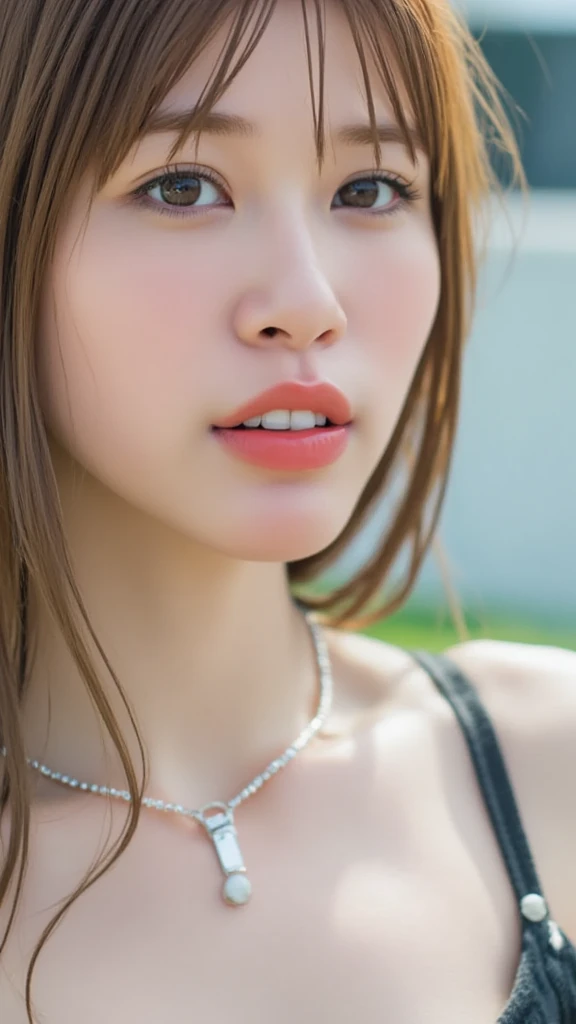 Red lip gloss