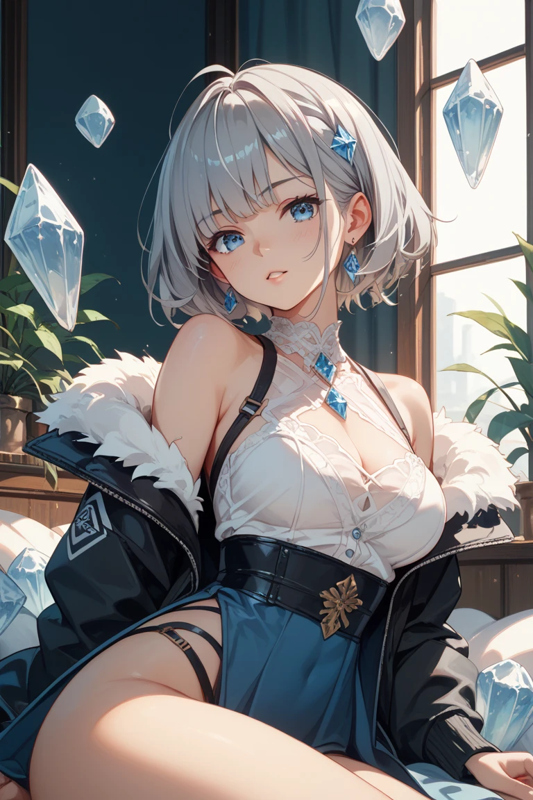 (photorealistic:1.5, highest quality,masterpiece,High resolution,muste piece),(NieR:Automata 2B:1.9,Wearing a black blindfold,choker), (looking at the camera:1.2),(Photo seen from below:1.3),(short Hair:1.2,Light blonde hair:1.5), expression( Contented Smile:1.3,blushing:1.3),Pause( Seductive pose:1.5),background(snow mountain:1.5,ruins,apocalyptic world),(,slender, abs:1.2), (see-through nipples:1.5),(transparent butt),(detailed perfect face:1.9),normal hands:1.5,normal finger:1:5,normal feet:1.5,(cameltoe)