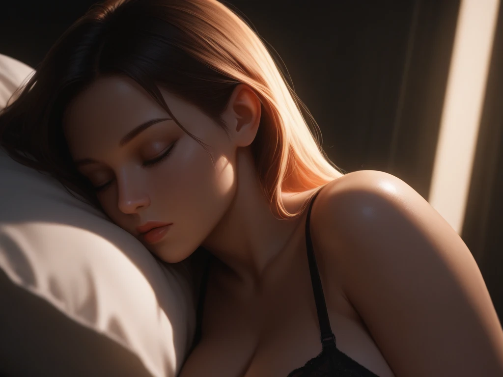 A vampire lying on a couch in a Victorian mansion, Gothic style, illuminated by the light of twilight 