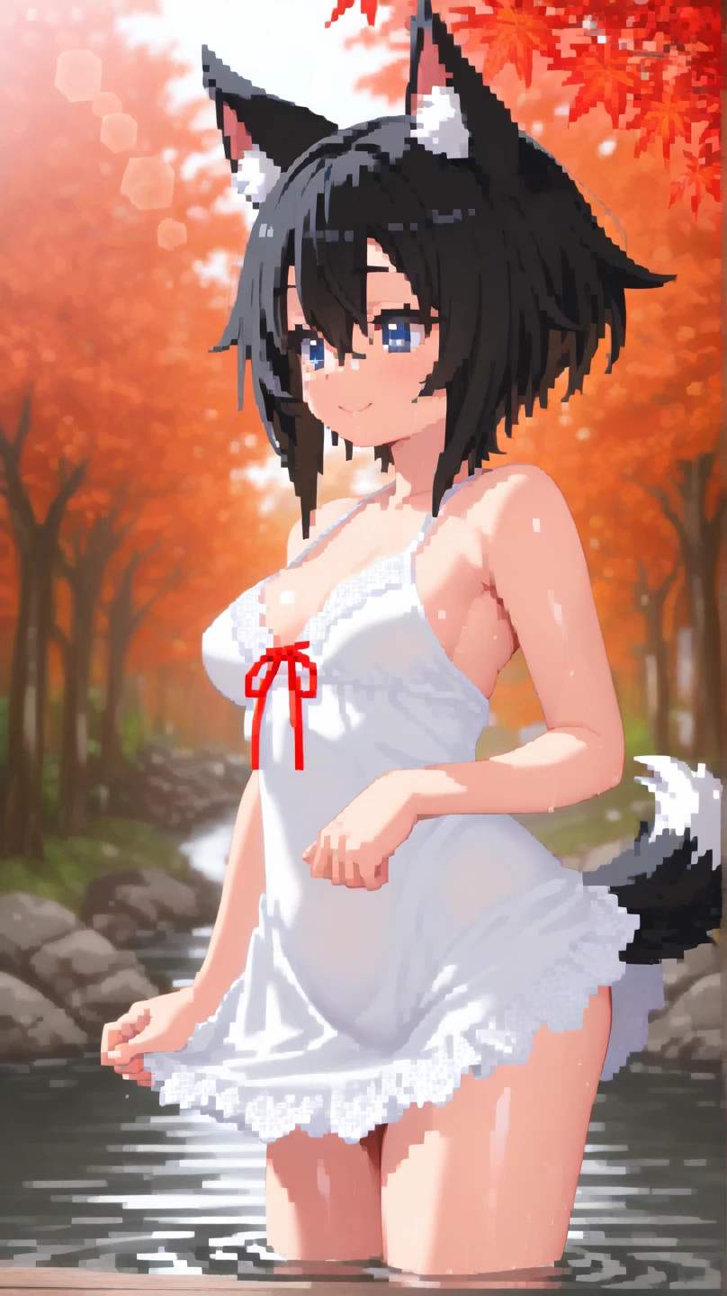((4k, masterpiece, best quality, ultra detailed, hyper-detailed, beautiful and aesthetic:1.2)), (1girl:1.3), (werewolf), (light skin, tan skin), claws, (long hair, messy hair, dark grey hair), (dark grey wolf ears, furry ears), (dark grey wolf tail, bushy tail), amber eyes, (human nose, human face), (evil grin, open mouth, sharp canines, blushing), (Lust crazed, crazy, yandere, horny, in heat), (medium breasts), (slender figure, lithe body), (naked, nipples, vagina, pubic hair, dark grey pubic hair), (leaning over viewer, looking down at viewer, from below, closeup), (outdoors, nighttime, dark, moon, nature, forest, sky)