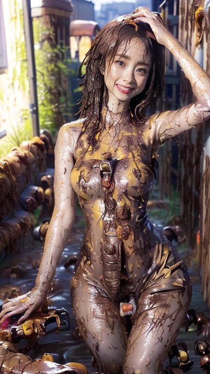 Hyperrealistische Fotografie von zwei Frauen, white fishnet tights smeared with mud, Ansicht von hinten, String, die Frauen tragen Ballettkleidung, the women kiss, Zungenkuss, 30-year-old women smeared with mud, Lena Meyer Landrut, white underbust corset smeared with mud, ruffles, Tulle skirt smeared with mud, white high heels patent leather pumps smeared with mud, the entire body, die roten lockigen Haare sind mit Schlamm verschmiert, die Kleidung ist mit Schlamm verschmiert, High quality, realistische Beleuchtung, Bildmitte, Sanduhrproportionen, 8k, HDR, BDSM, medium breast size, lange Beine, professionelle Fotografie einer Frau, natural skin texture smeared with a lot of mud, 4K-Texturen, Adobe Lightroom, Photolab, HDR, kompliziert, elegant, sehr detailliert, scharfer Fokus, wahnsinnige Details, komplizierte Details, hyperdetailliert, helles Kinolicht, Außenatmosphäre, Kinn hochgezogen, (exponierter Bauch: 1,8 ), (Fernaufnahme), dominanter Gesichtsausdruck, im Hintergrund ganze viele Frauen