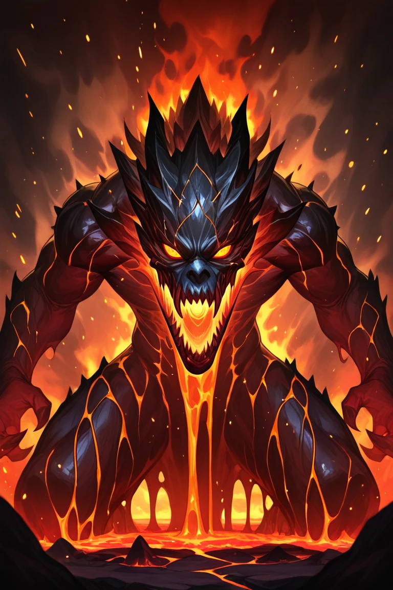 Demon with glowing eyes