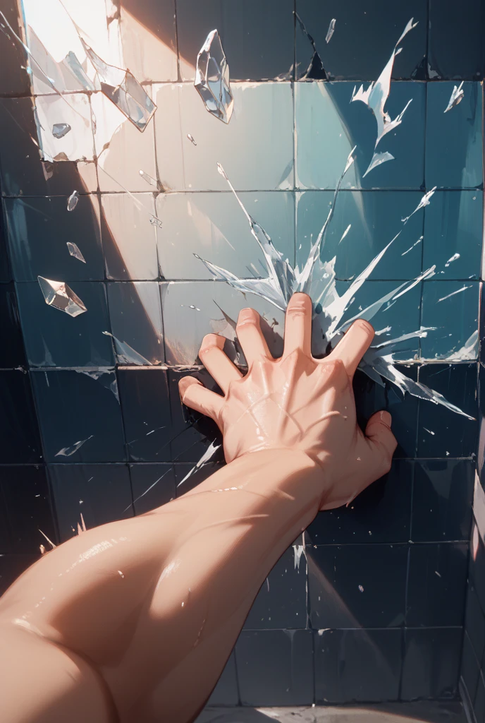 pov,punching,break wall,break glass