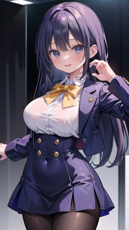 1girl in、AS-Adult、The shirt、Ultra mini skirt、pantiy、(small tits)、doress、pinafore、Hair decoration、(Maid costume)、Walking with a thigh、Upper body portrait、