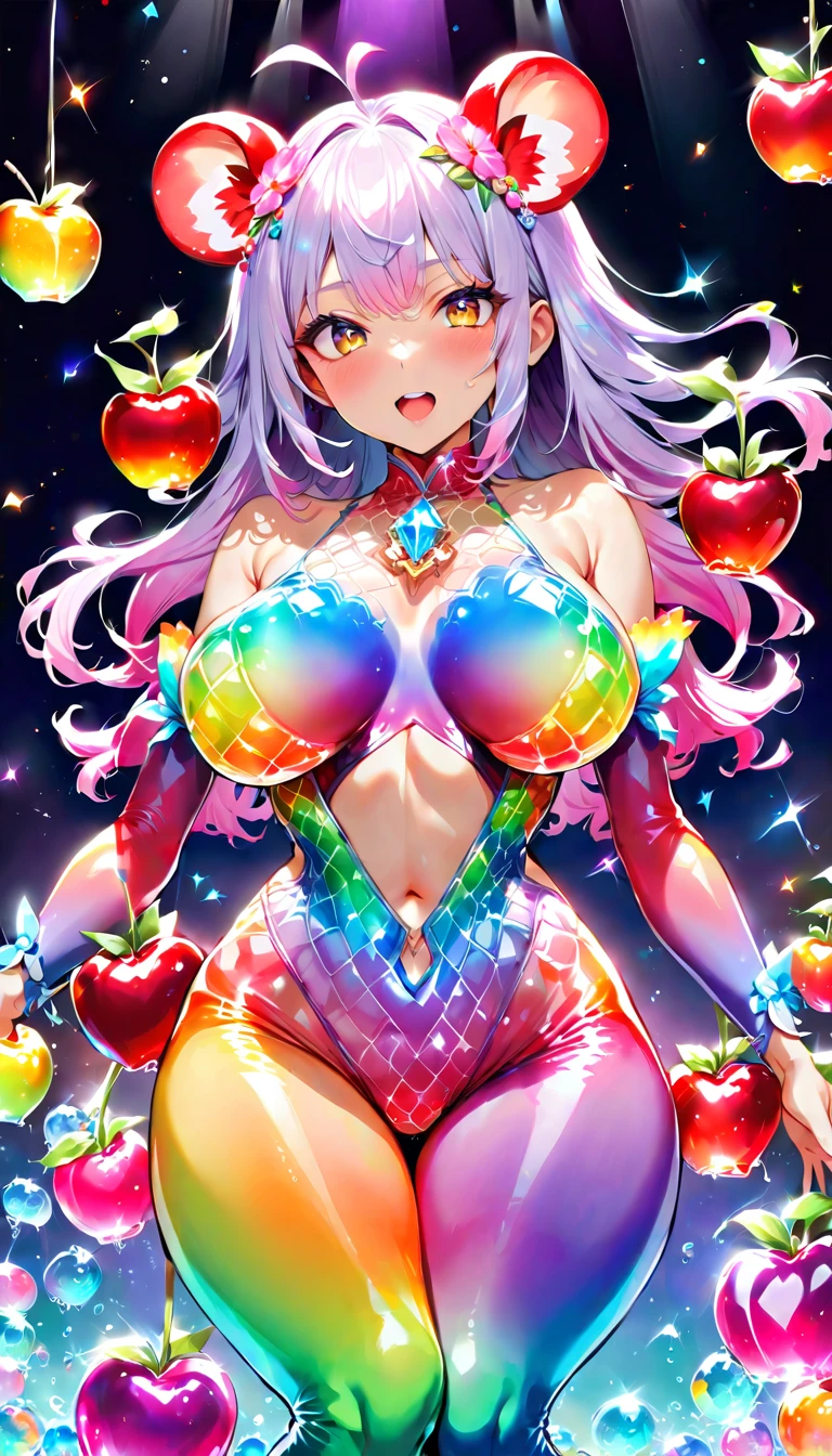 (((vulgarity shop))),(super huge gigantic breast:1.4),Rainbow-coloured girls
