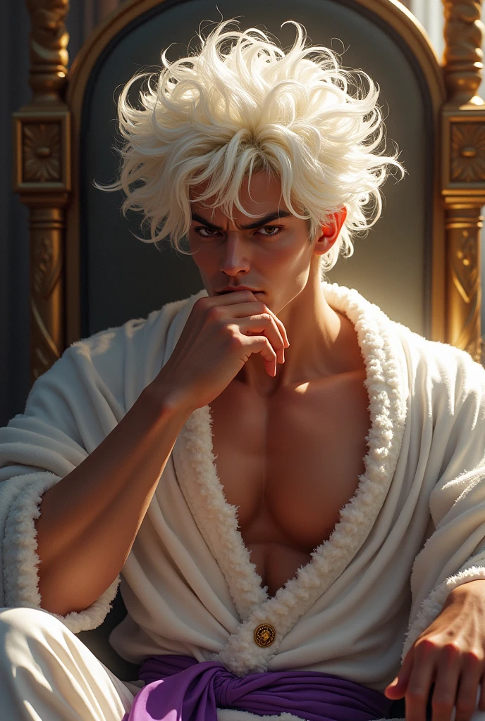 Naked body, big chest powder