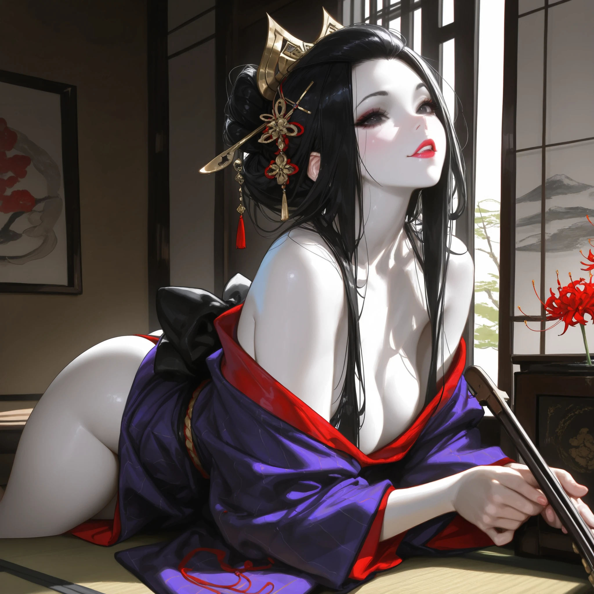 Ukiyo-e、Shunga、Completely naked、dance