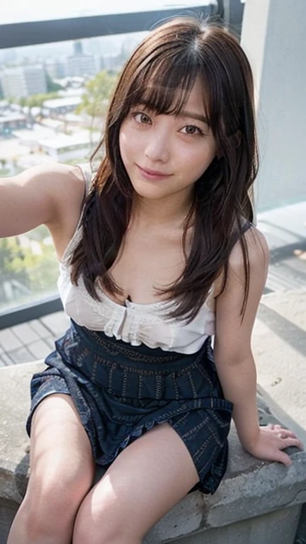 (Skin wounds:1.2), (Skin dents), black eye, 1woman, Age 25, (((woman))), alone, Realistic, highest quality, photoRealistic, masterpiece, 8k, High resolution, alone, Highly detailed face, (Professional Lighting, Bokeh), (Particles of light, Lens flare, Glowing particles:0.6), (Dynamic pose:1.2), Soft lighting, View from above, Fashionable and trendy atmosphere, Japan, street, Tokyo, city, ((Daytime)), null, ((Looking at the audience:1)), (Looking into the camera),(Portraiture:0.6), Cowboy Shot, nice, Are standing, Maintain the original face proportions, Broad shoulders, whole body, (Small breasts), (Medium Hair), Brown Hair, Floating Hair, lips, lipstick, seductive smile, Floating Hair, smile, Open_mouth, teeth, (Floral print dress:1), eyelash, Mole, (Mole under eye:1),、((Sexual Panties:0.9))、((Spread your legs wide:1.4))、