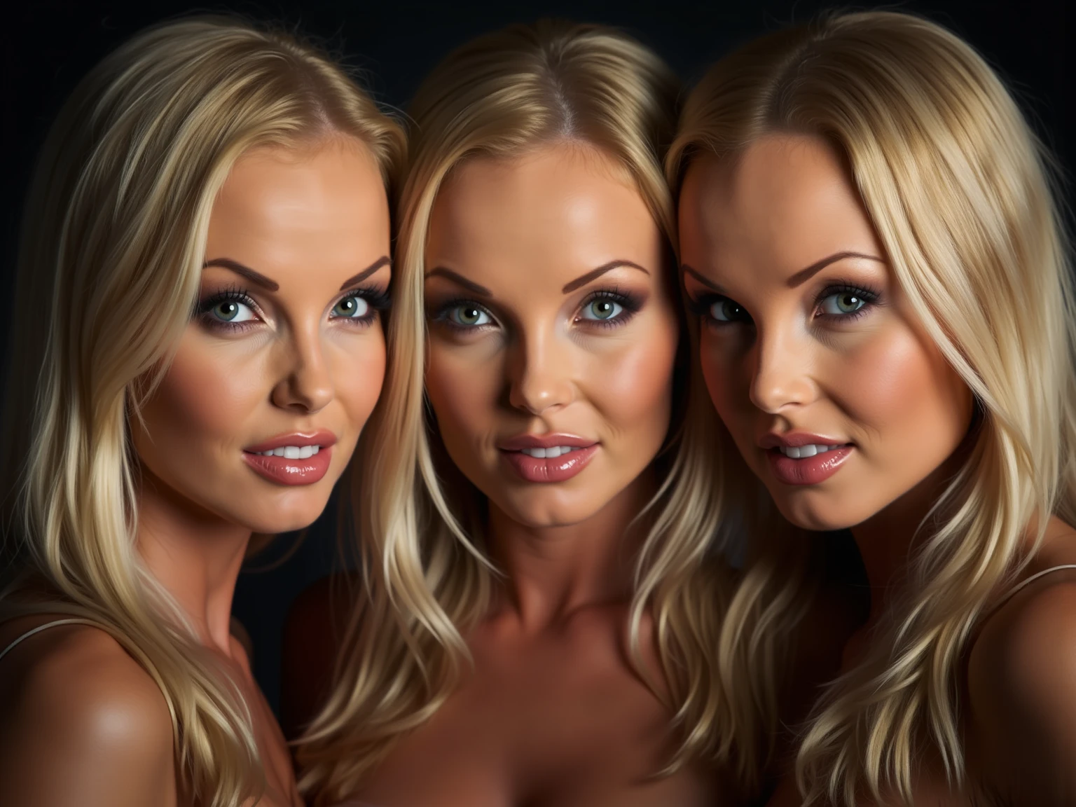 blonde girls, blowjob, gangbang, big cocks, masterpiece, anatomically correct, textured skin, super detail, high details