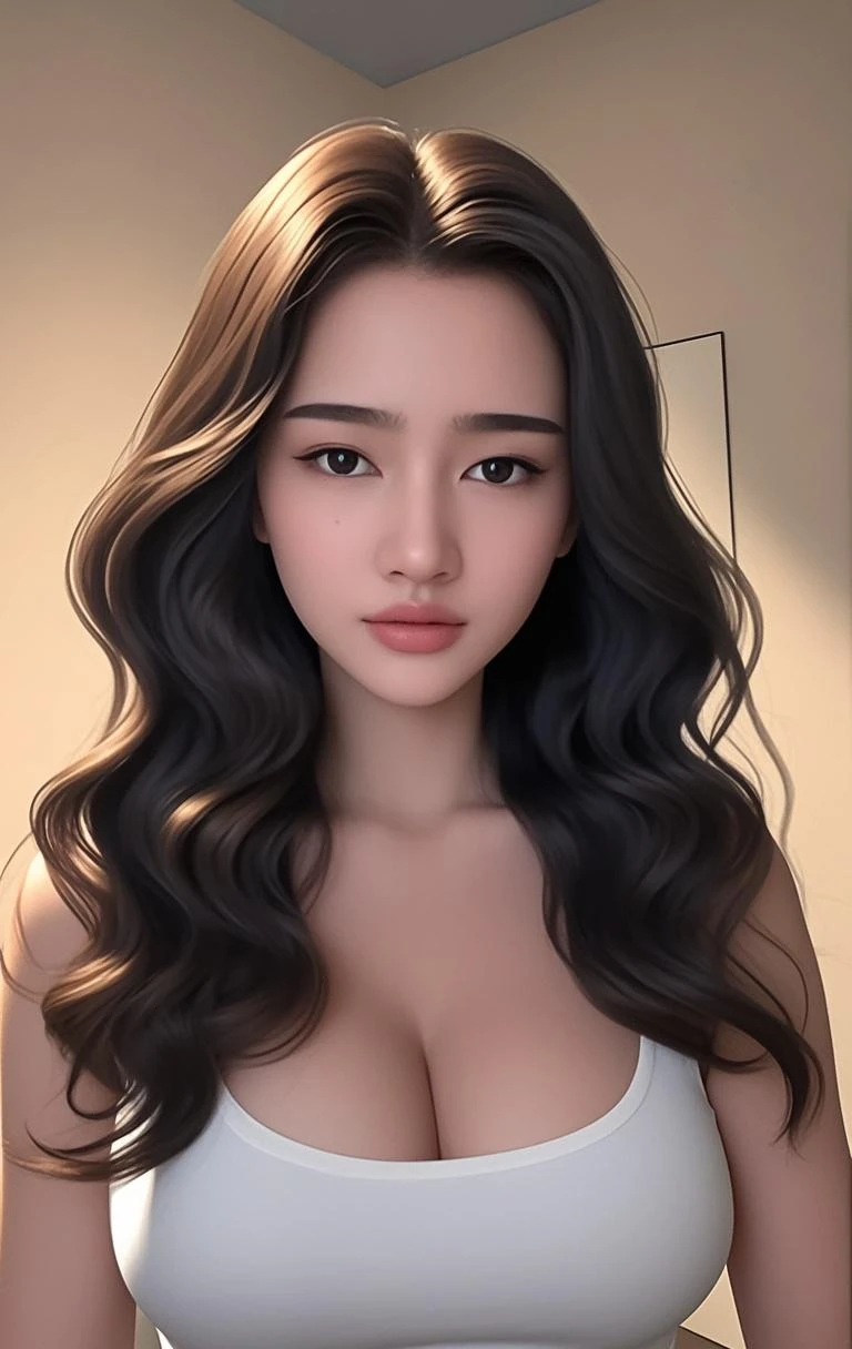 (ultra-realistic), high quality, gorgeous, beautiful lady, (big boobs:1.5), (cleavage:1.3), (detailed facial features), emphasizing facial expression, 1 lady, (Wina Dana Riniy), (Voluptuous:1.2)